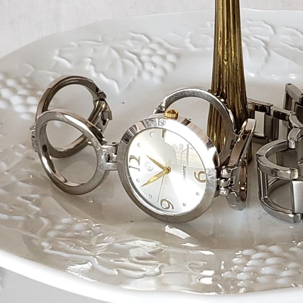 Silver Tone Bracelet Watch Vintage